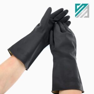 Black Neoprene Chemical Resistant Gloves