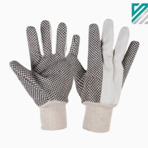 PVC Dotted Canvas Cotton Working Safety Gloves