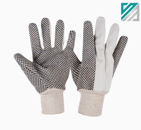 PVC Dotted Canvas Cotton Working Safety Gloves