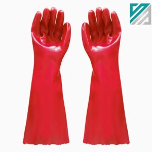 Red PVC Cotton Lined Gloves